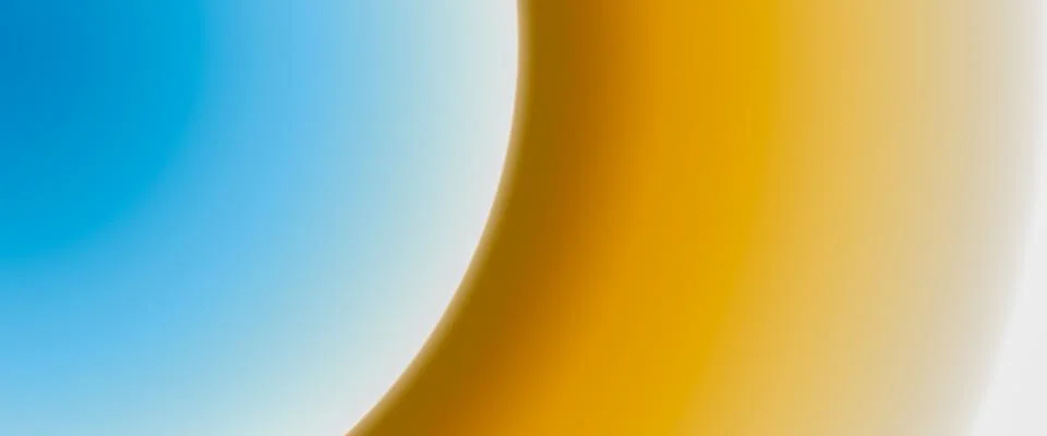 Part of the circle is a multi-colored gradient. Blue yellow. Stock Illustration