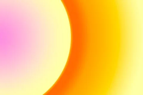Part of the circle is a multi-colored gradient. Pink yellow orange. Stock Illustration