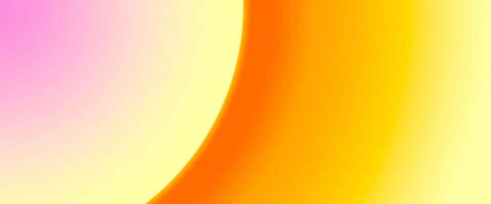 Part of the circle is a multi-colored gradient. Pink yellow. Stock Photos