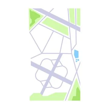 Part of city map brochure element design Ilustración de archivo