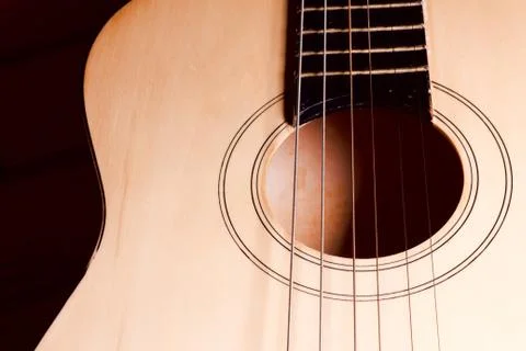 Part of the classical string guitar and bend Stock Photos