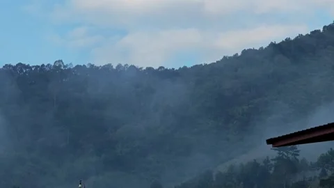 Part of the cloud formations. Hill ridge. Stock Footage 305371300
