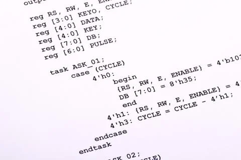 Part of the computer program Stock Photos