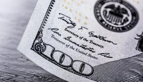 Part of dollar note Stock Photos
