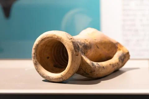 Part of an earthenware jug Stock Photos