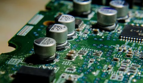 Part of electronic circuit Stock Photos