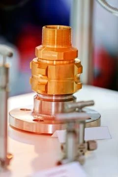 Part of engine made of steel Stock Photos