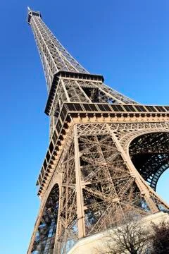 Part of famous eiffel tower Stock Photos