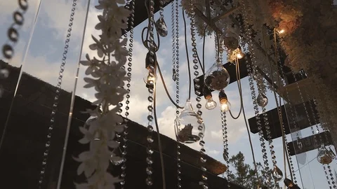 Part of the festive decor. Wedding decoration ceremony Vídeo Stock 109205774