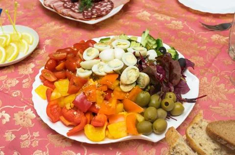 Part of the festive table Stock Photos
