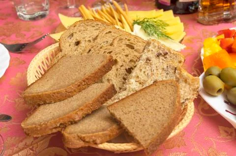 Part of the festive table Stock Photos