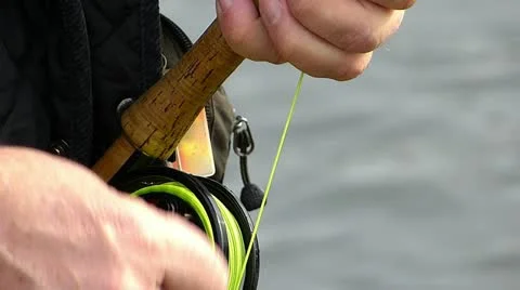 Part of Fishing Fly and Drawstring Stock Footage 22247225