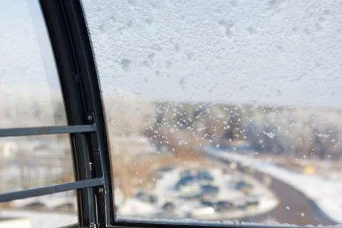 Part of frame window with landscape Foto stock