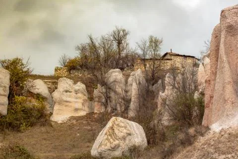 Part of the giant rock composition "Stone Wedding". Stock Photos