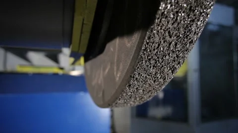 A part of grinding machine. Grinding stone. Stock Footage 61326682