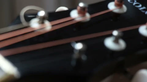 Part of the Guitar Neck Video stock 49964566