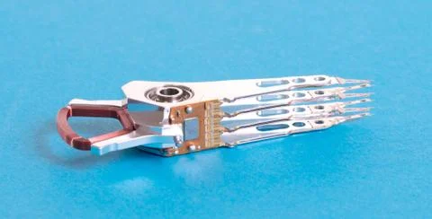 Part of an harddisk close-up details of the computer Stock Photos