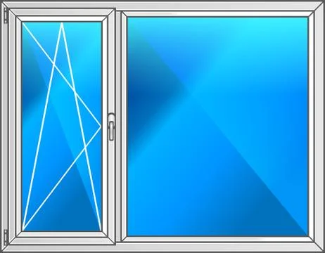 Part of the house. Vector window. Illustration