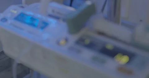 Part of incubator Intensive care unit , the controller Stock Footage 127744771