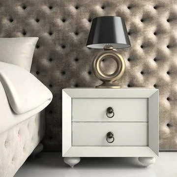 Part of Interior modern design luxury bedroom 3D rendering Stockillustratie