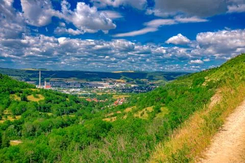A part of Jena Thuringia from above Stock Photos