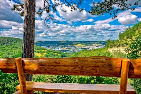 A part of Jena Thuringia from above Stock Photos