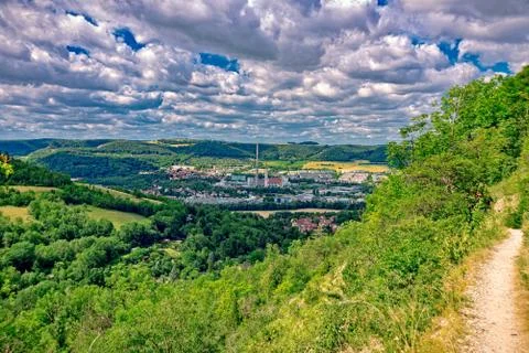 A part of Jena Thuringia from above Stock Photos