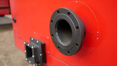 Part of a large industrial solid fuel boiler. Stock Footage 137948482