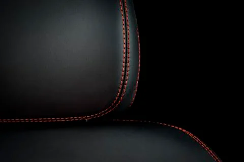 Part of  leather car seat details Stock Photos