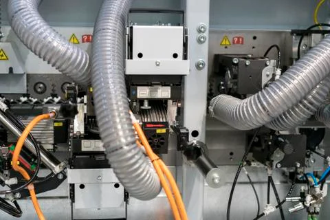 Part of the machine for processing textiles Stock Photos