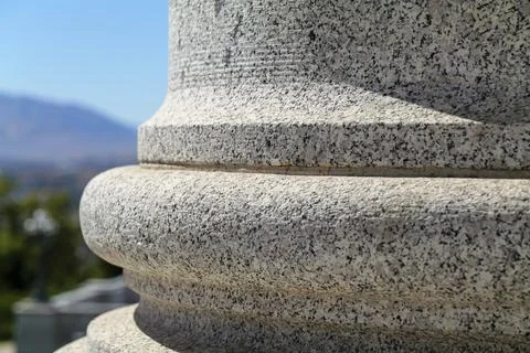 Part of marble column of capitol building Stock Photos