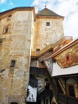 Part of medieval castle Stock Photos