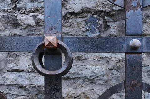 Part of medieval gate Stock Photos