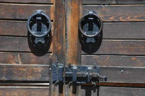 Part of Medieval gate Stock Photos