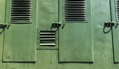 Part of the metal structure of an old steam locomotive Stock-Illustration