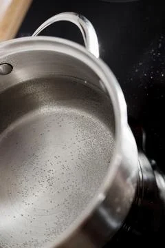 Part of metallic pot Stock Photos