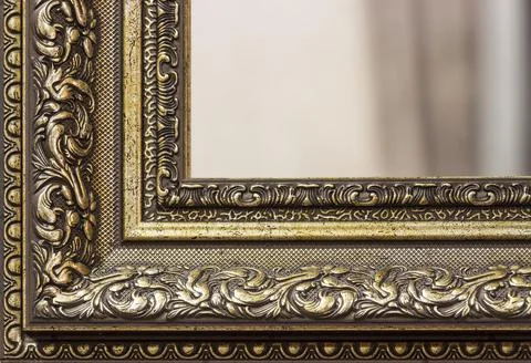 Part of the mirror frame Stock Photos
