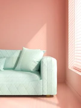 Part of modern interior design 3D rendering Stock Illustration
