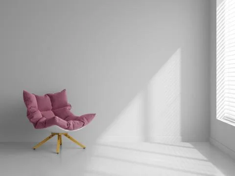 Part of modern interior design 3D rendering Stock Illustration