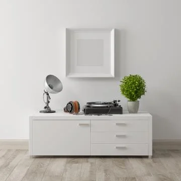 Part of modern interior design 3D rendering Stock Illustration