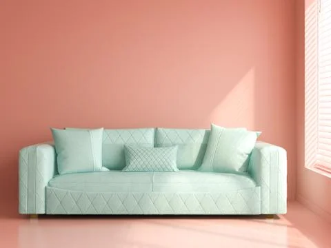 Part of modern interior design 3D rendering Stock Illustration