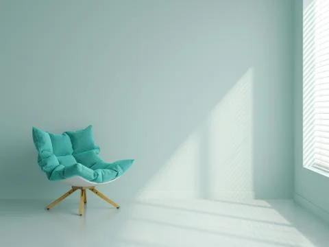 Part of modern interior design 3D rendering Stock Illustration