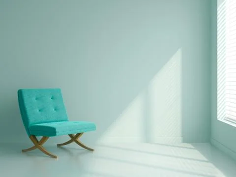 Part of modern interior design 3D rendering Stock Illustration