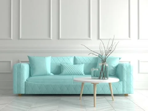 Part of modern interior design 3D rendering Stock Illustration