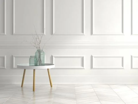 Part of modern interior design 3D rendering Stock Illustration
