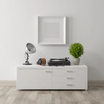 Part of modern interior design 3D rendering Stock Illustration