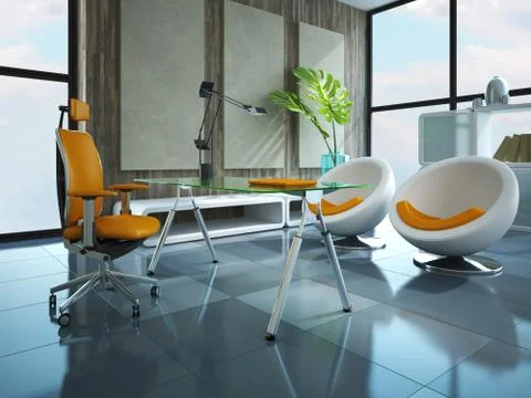 Part of the modern office Stock Illustration