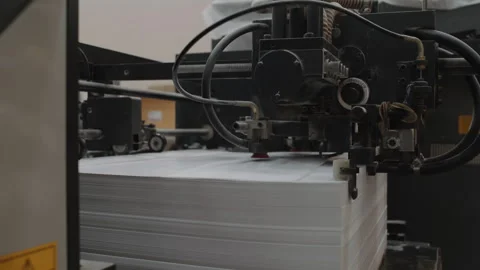 Part Of Modern Printer In Print Shop Video stock 315336503