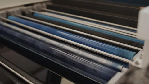 Part Of Modern Wide-format Printer Stock Footage 315336426