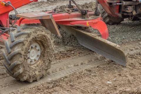 Part of motor grader Stock Photos